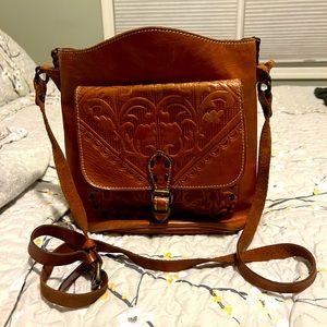 Patricia Nash vintage leather hobo bag